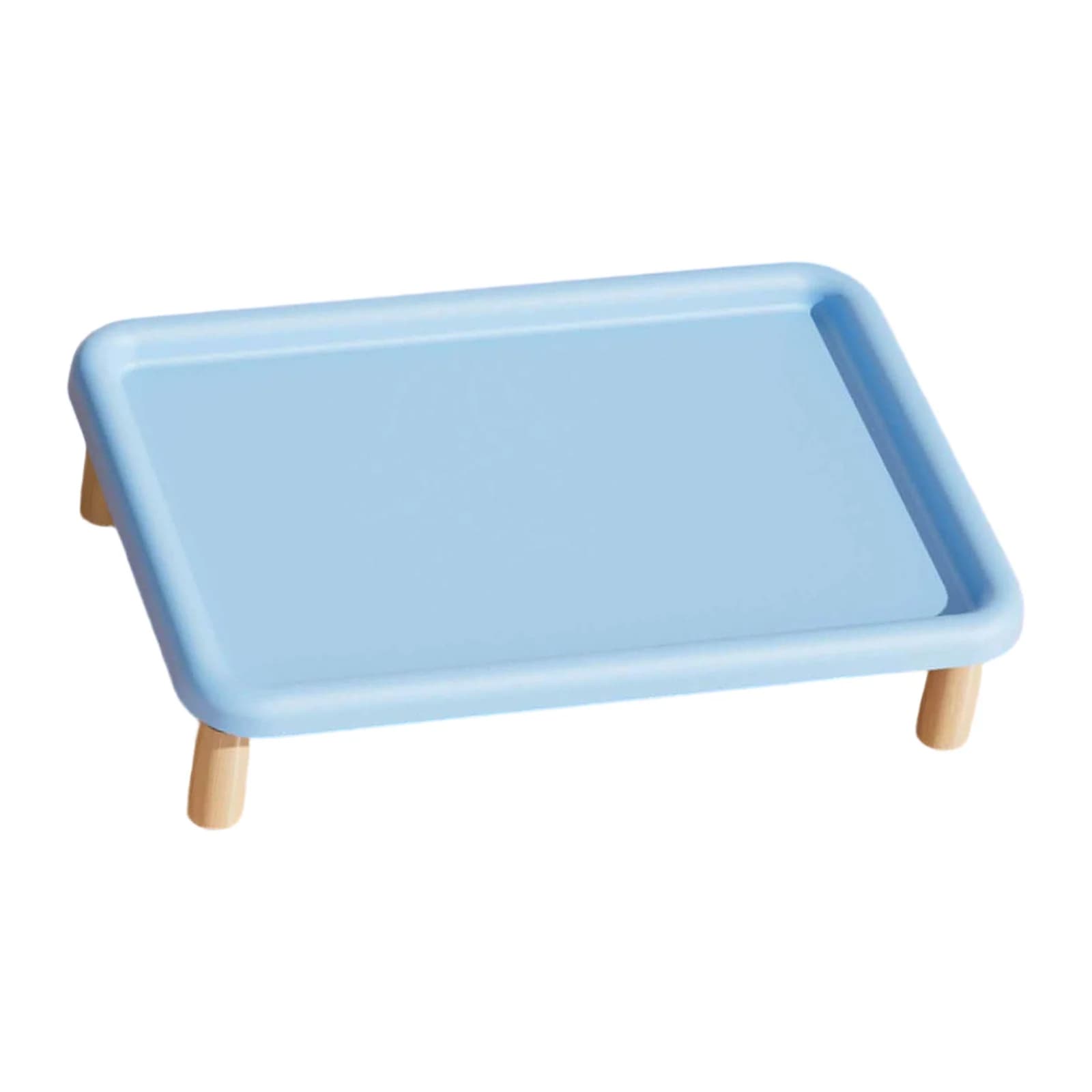 Elevated Pet Feeder Stand with Wooden Base