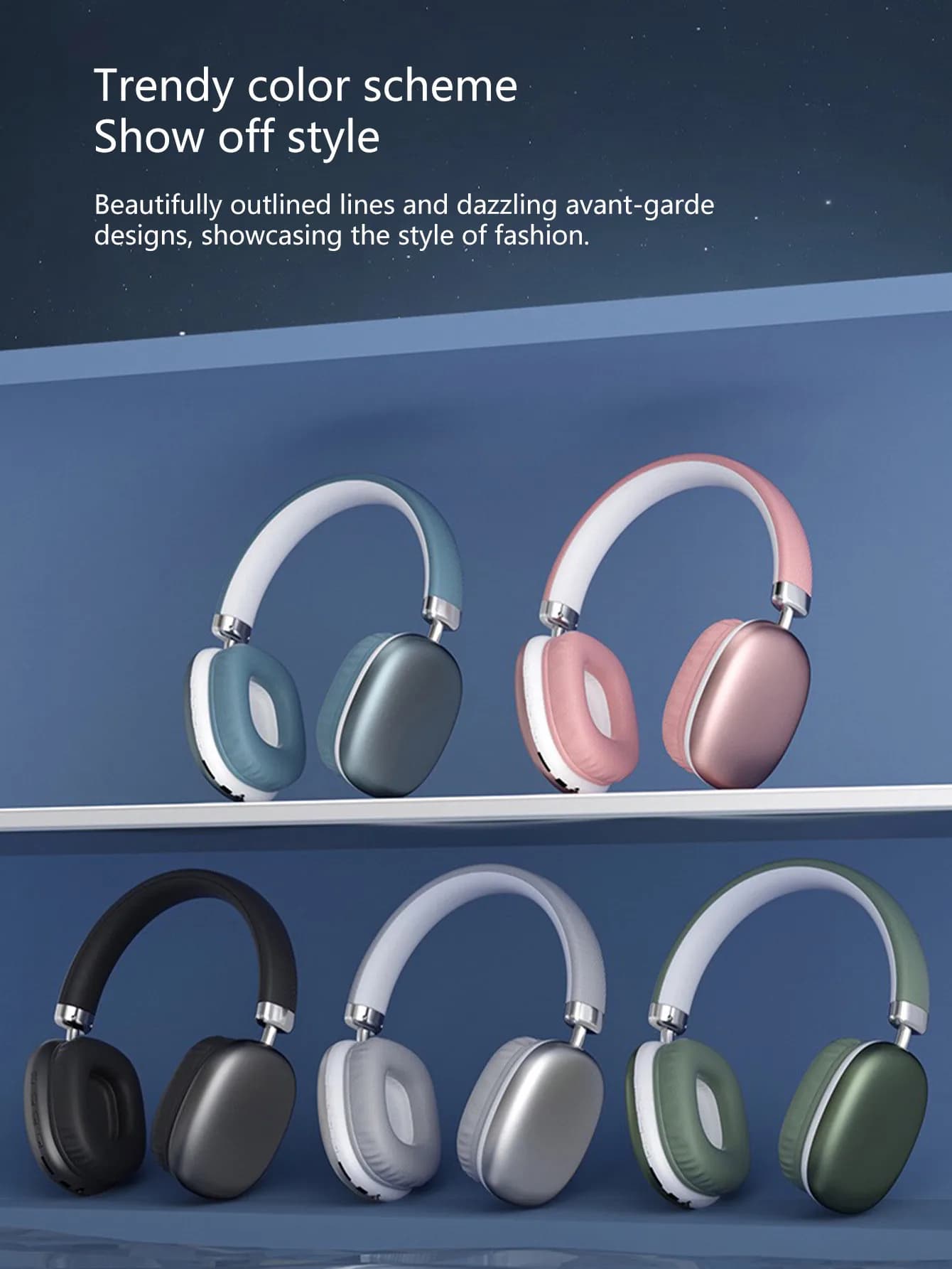 Wireless Over-Ear Headphones with 360° Sound