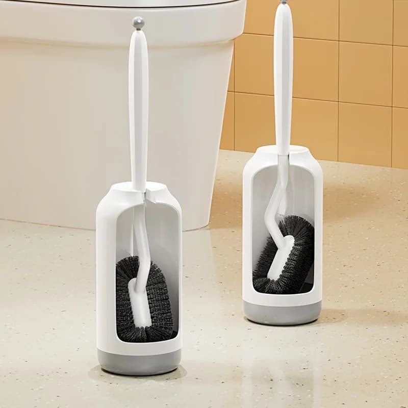 Toilet Brush Set with Ergonomic Handle and Ventilation Base