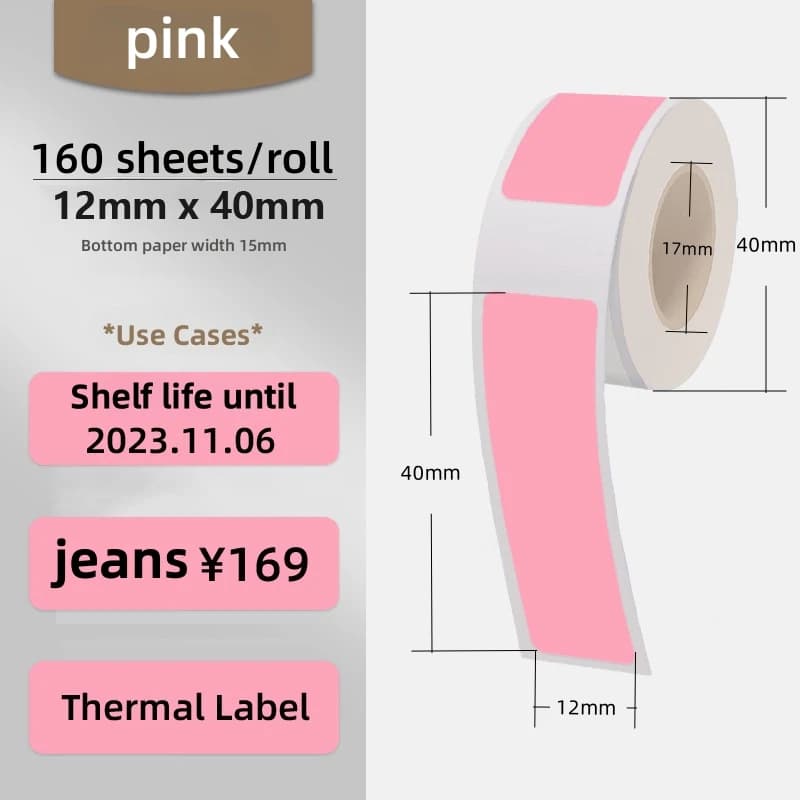 Portable Wireless Label Maker with Paper Roll