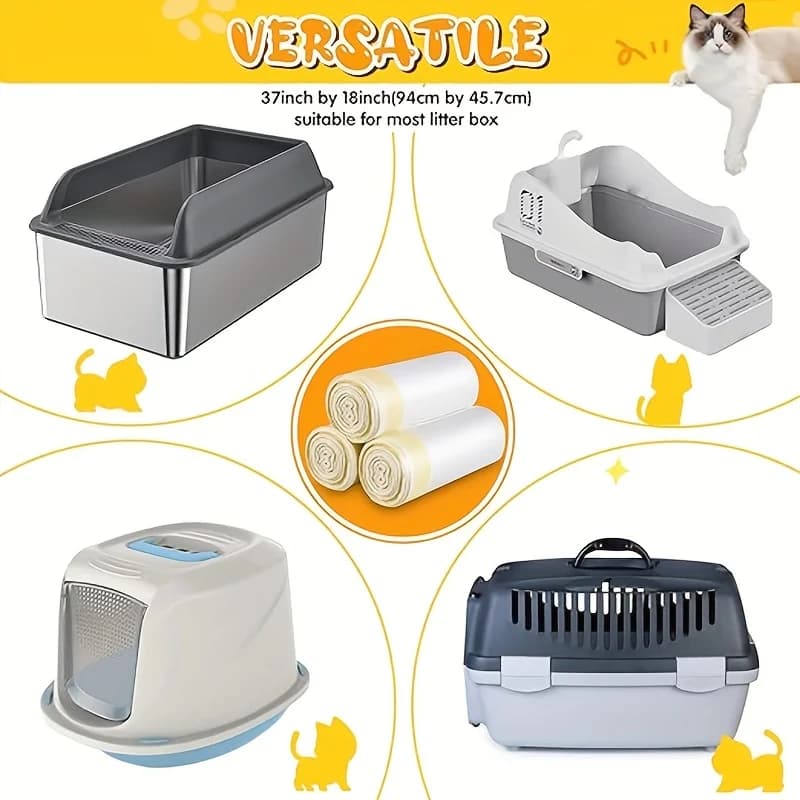 Extra Thick Drawstring Cat Litter Box Liners