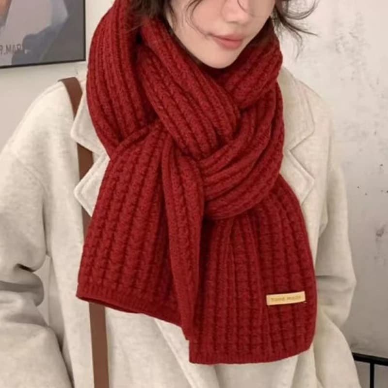 Thick Cable Knit Winter Scarf