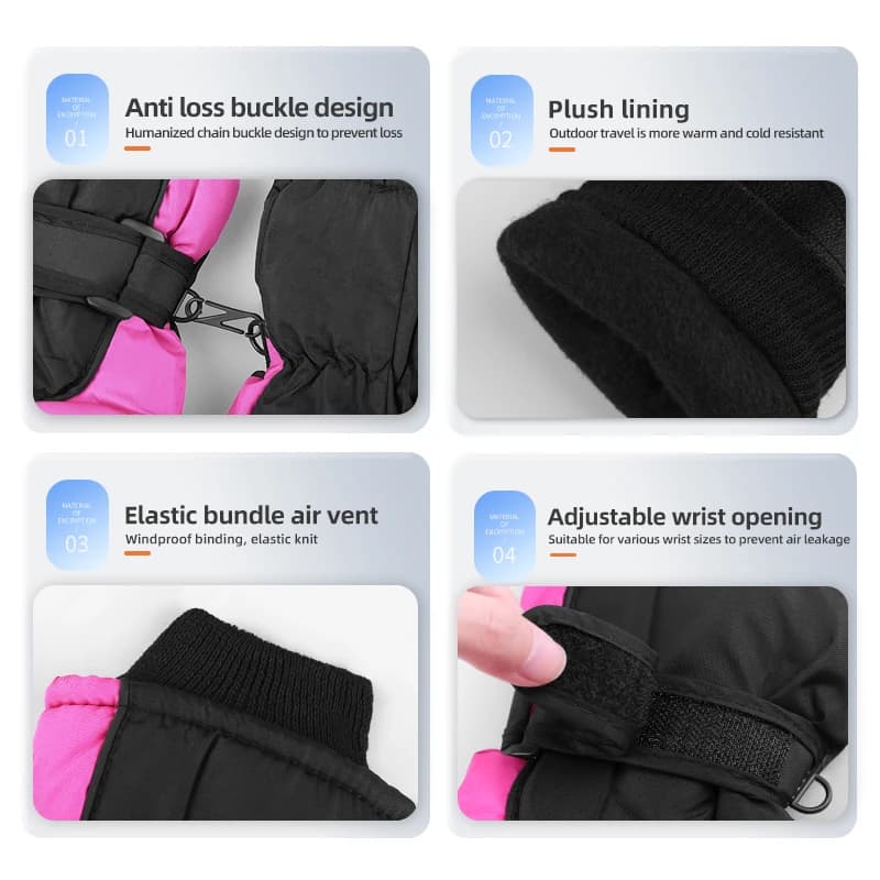 Winter Touchscreen Ski Gloves Waterproof