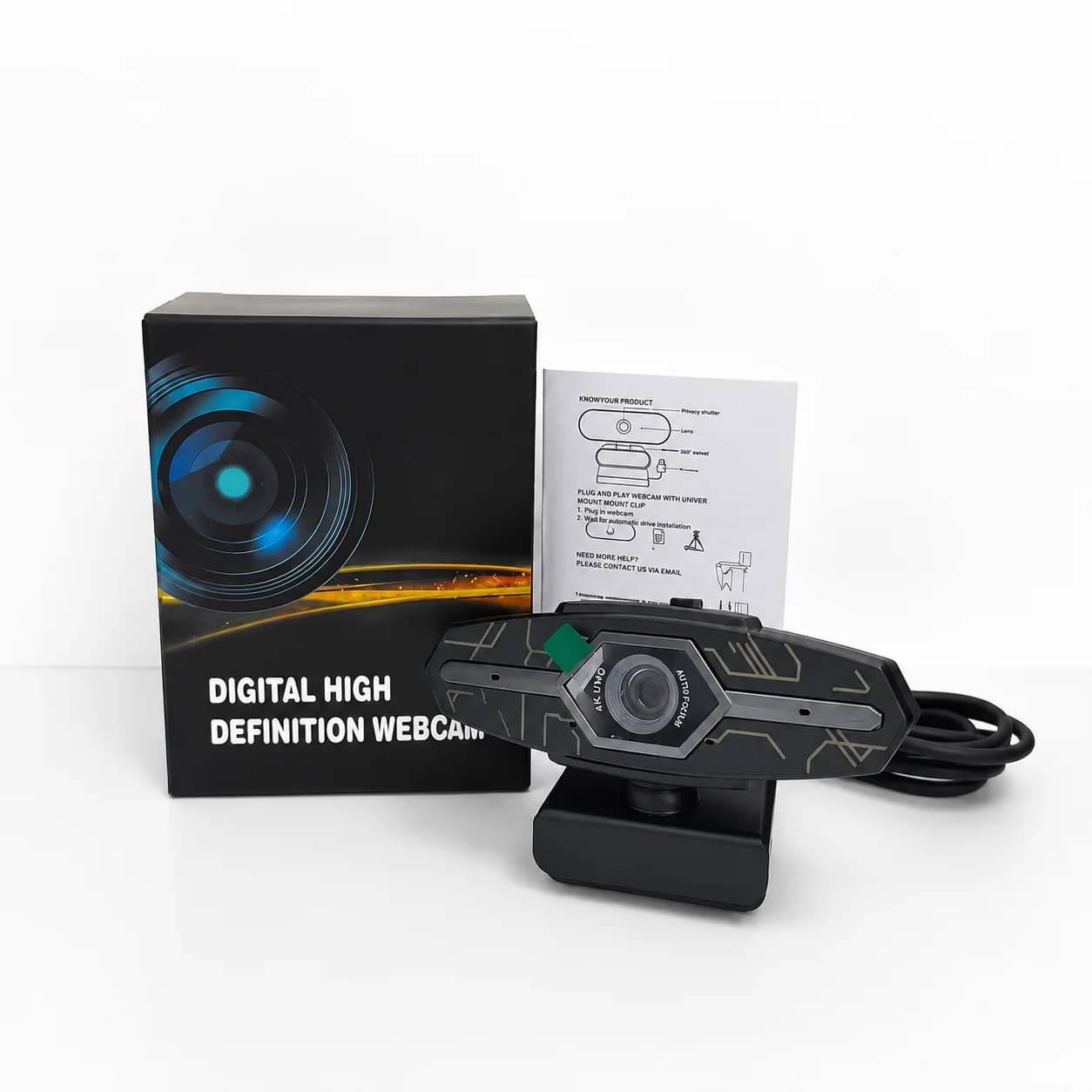 4K Webcam with Auto Focus and Privacy Shutter