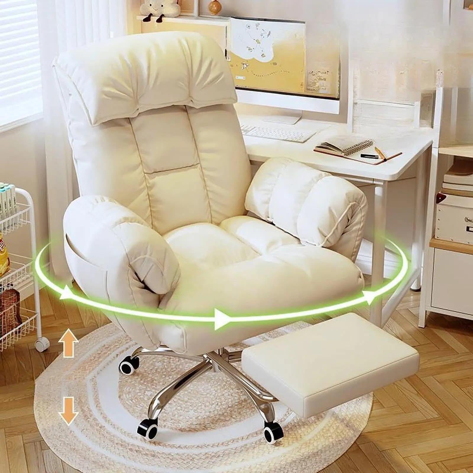 Adjustable High-Back Office Chair with Lumbar Support