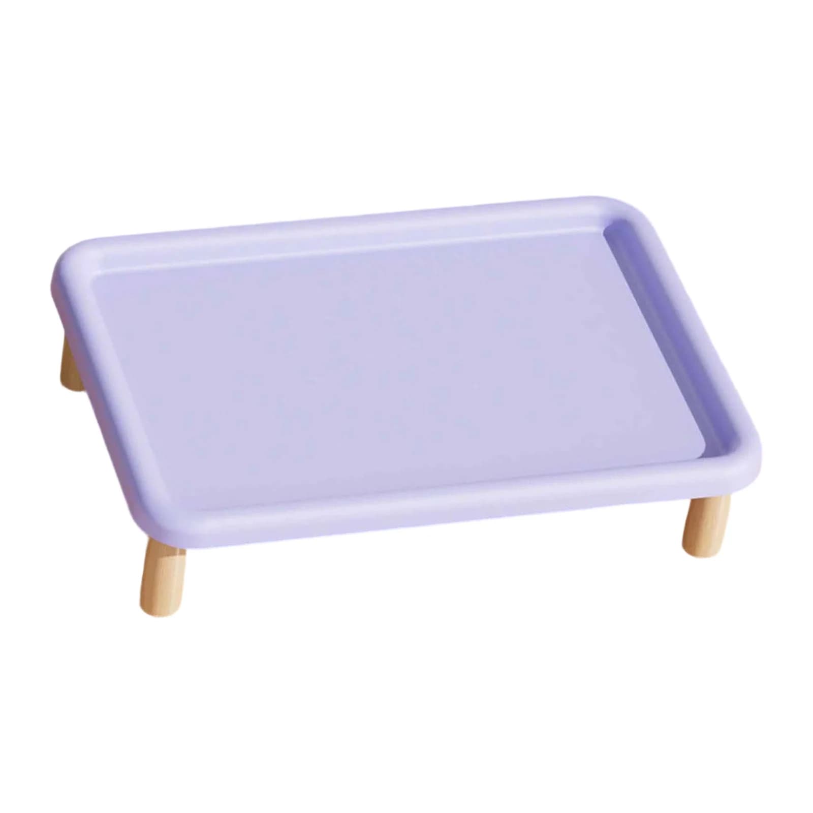 Elevated Pet Feeder Stand with Wooden Base