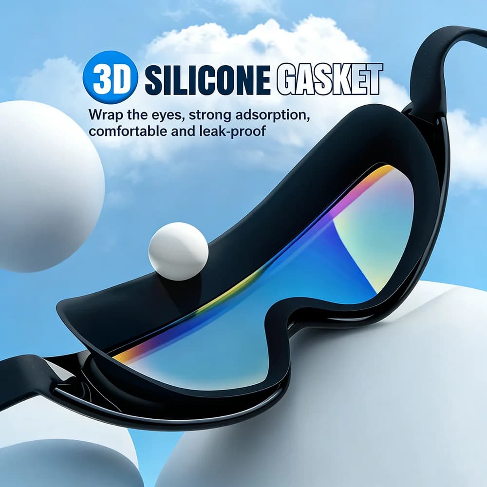 Wide-Angle Pool Goggles with Anti-Fog Lenses
