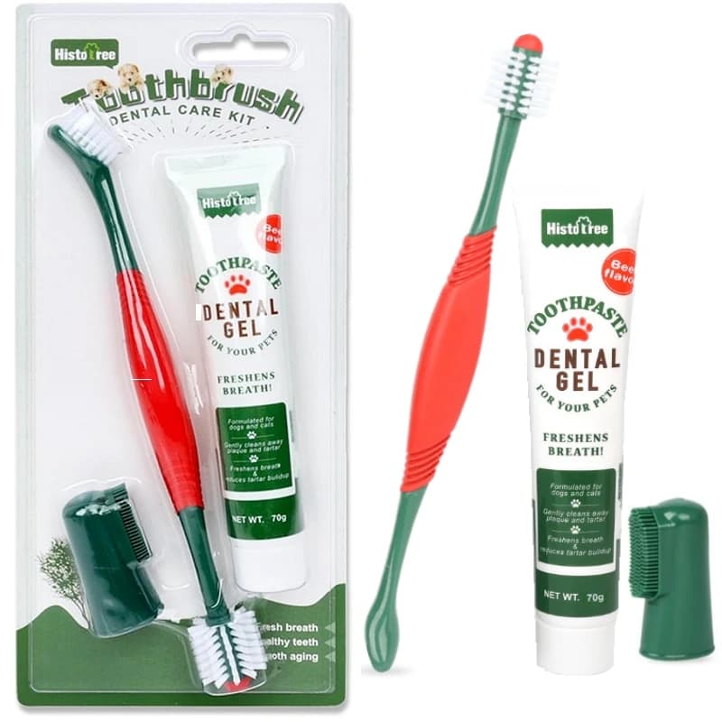Dog Toothbrush and Toothpaste Kit