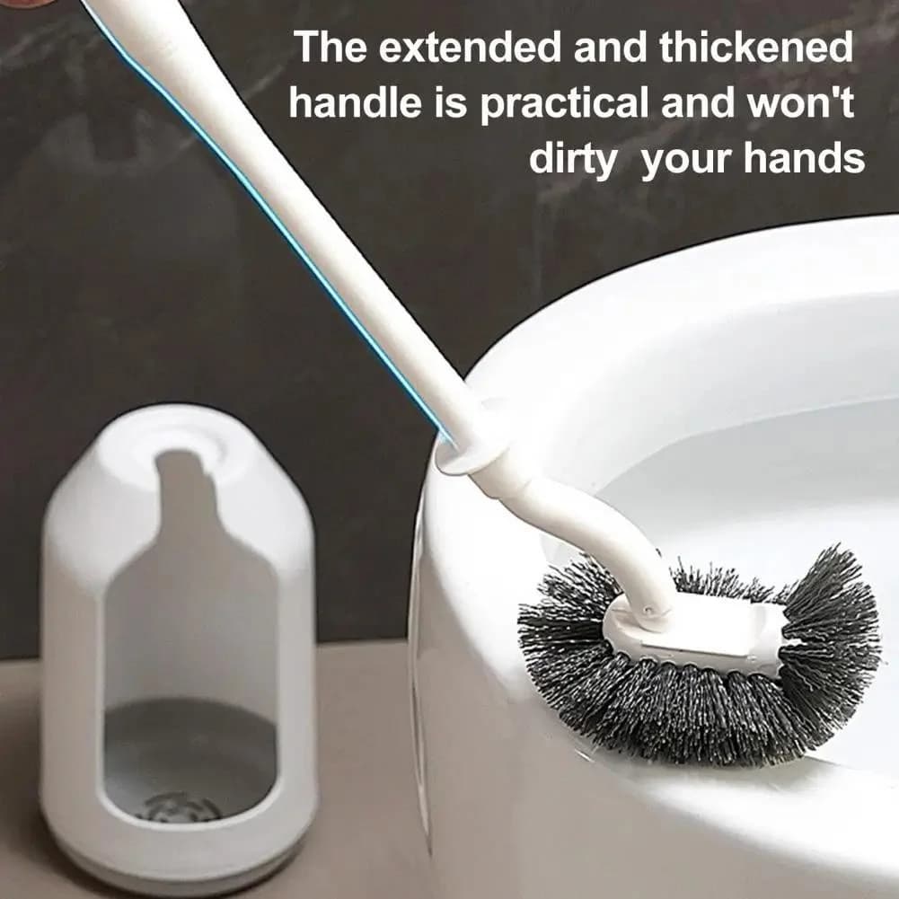 Toilet Brush Set with Ergonomic Handle and Ventilation Base