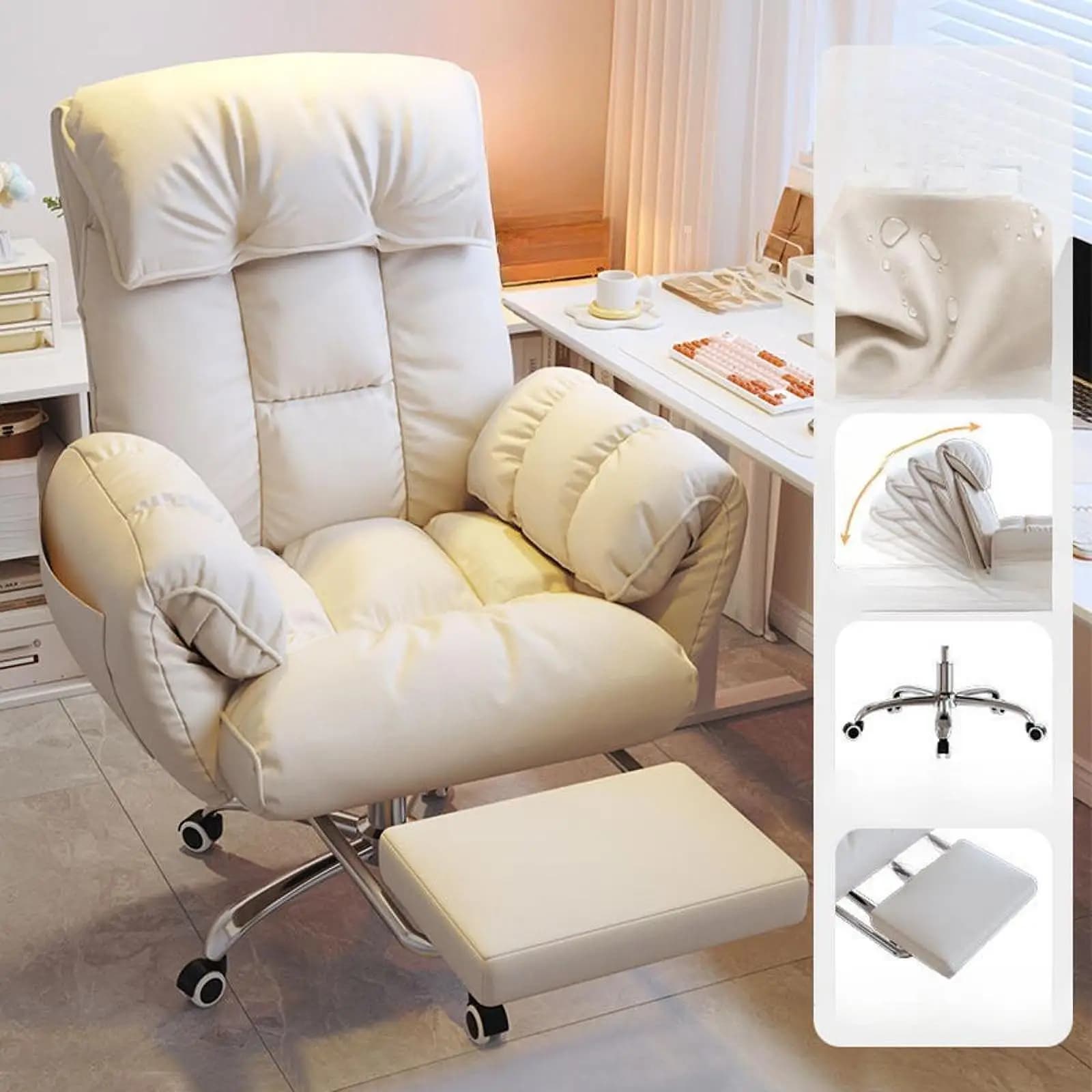 Adjustable High-Back Office Chair with Lumbar Support
