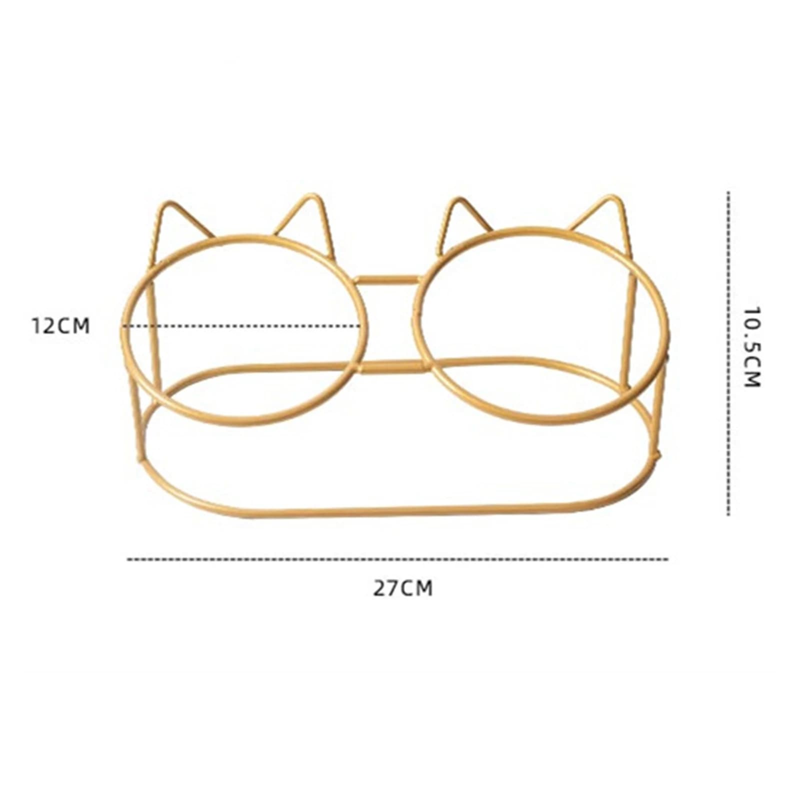Elevated Double Cat Food Bowl Stand