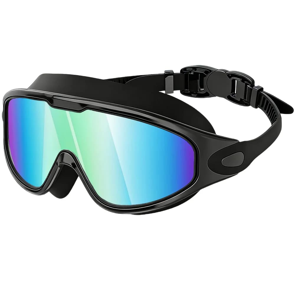 Wide-Angle Pool Goggles with Anti-Fog Lenses