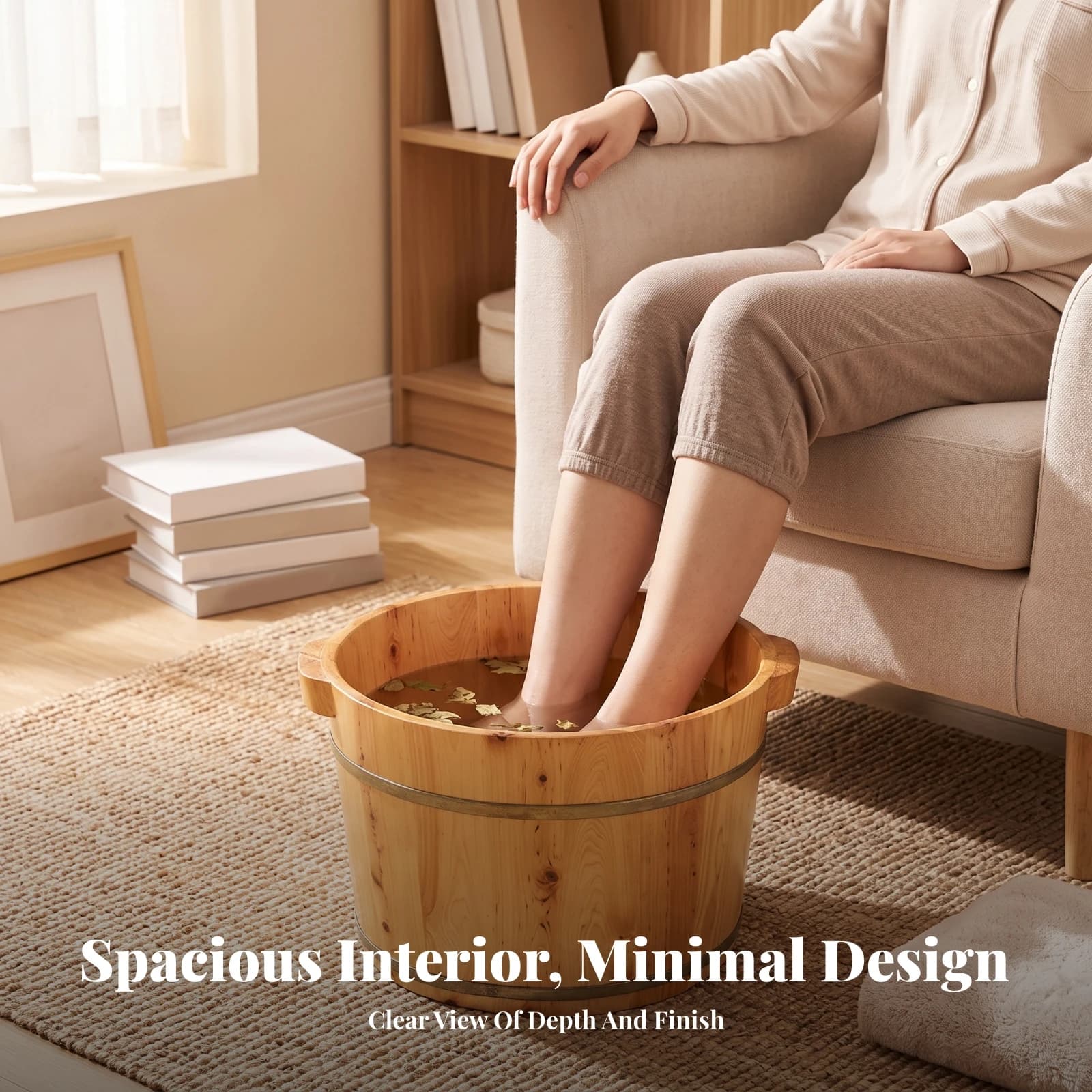 Wooden Foot Bath Soaking Tub