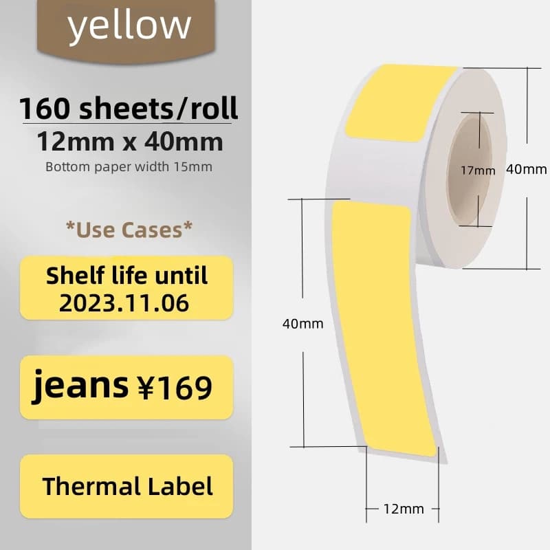 Portable Wireless Label Maker with Paper Roll