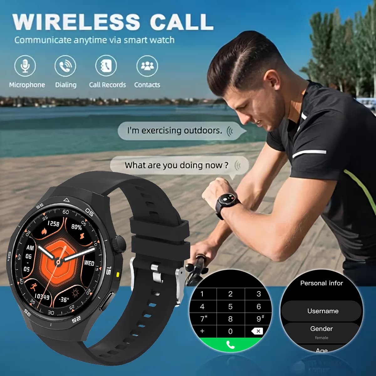 Smart Watch 2026 1.50 inch HD Screen Bluetooth Call Message Reminder Life WaterProof Multi-Sport Mode  Men Women Perfect Gift