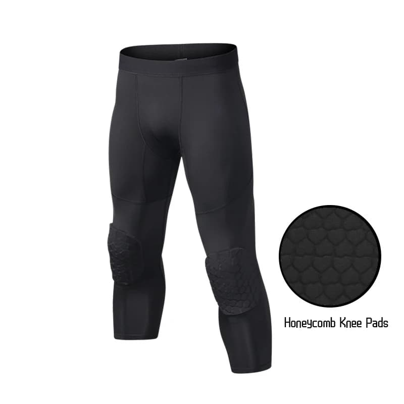 Men's Compression Leggings with Knee Pads