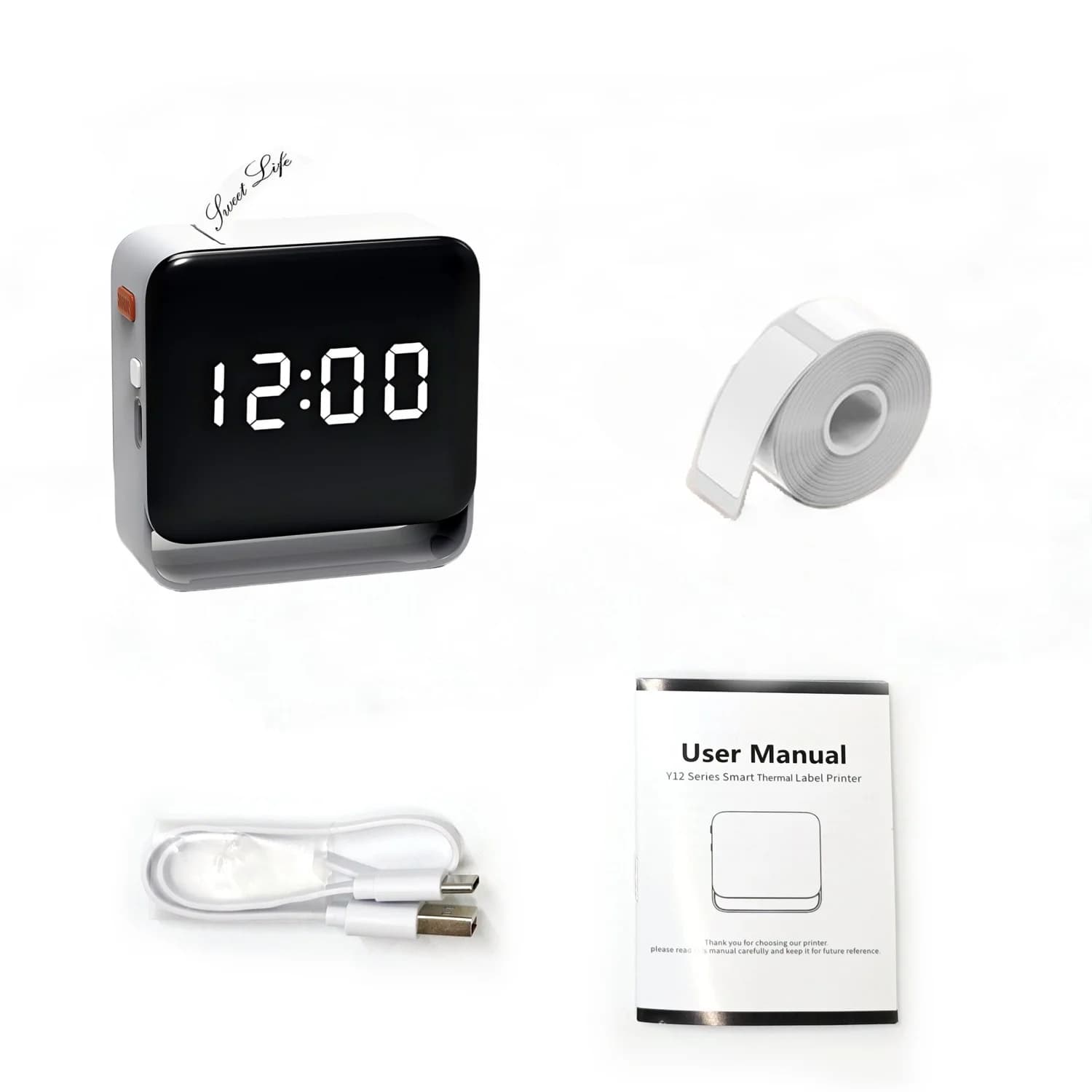 Portable Wireless Label Maker with Paper Roll