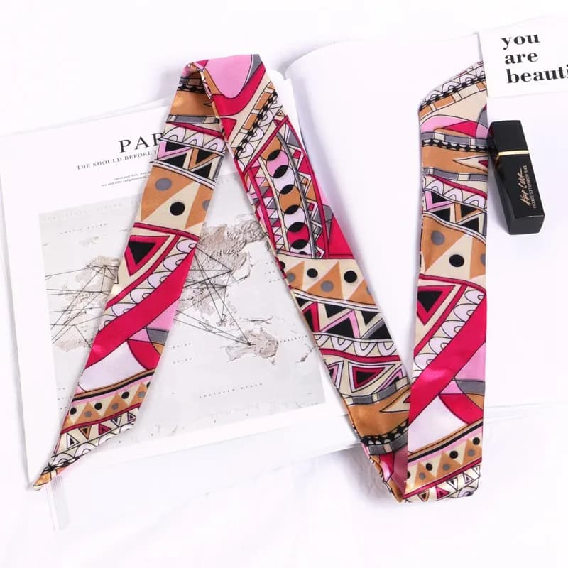 Printed Floral Skinny Scarf