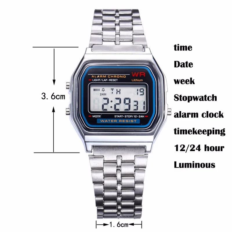 Vintage LED Digital Sports Watch