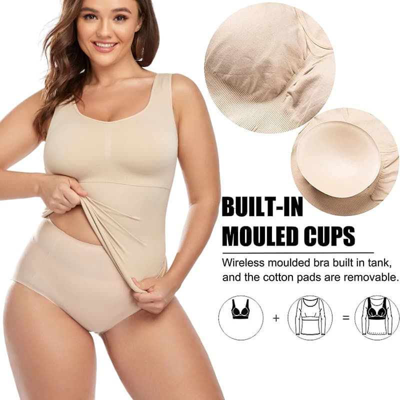 Women's Tank Top with Removable Shelf Bra