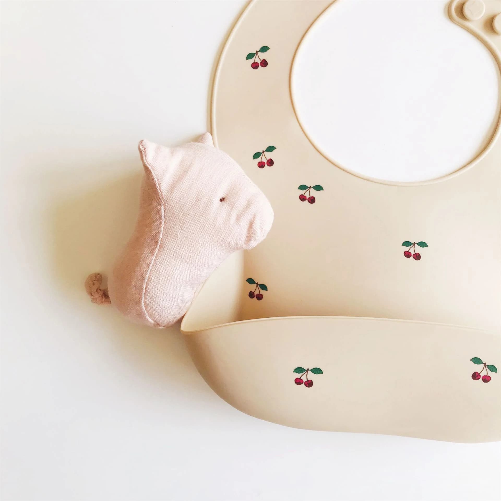 Baby Silicone Waterproof Bibs Lemon Cherry