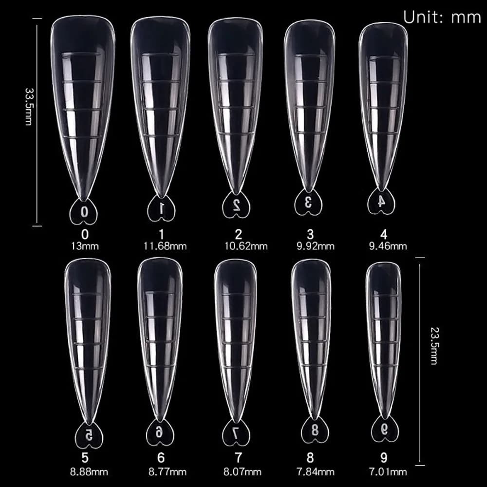 Nail Extension Forms, Clear, 100 Pack