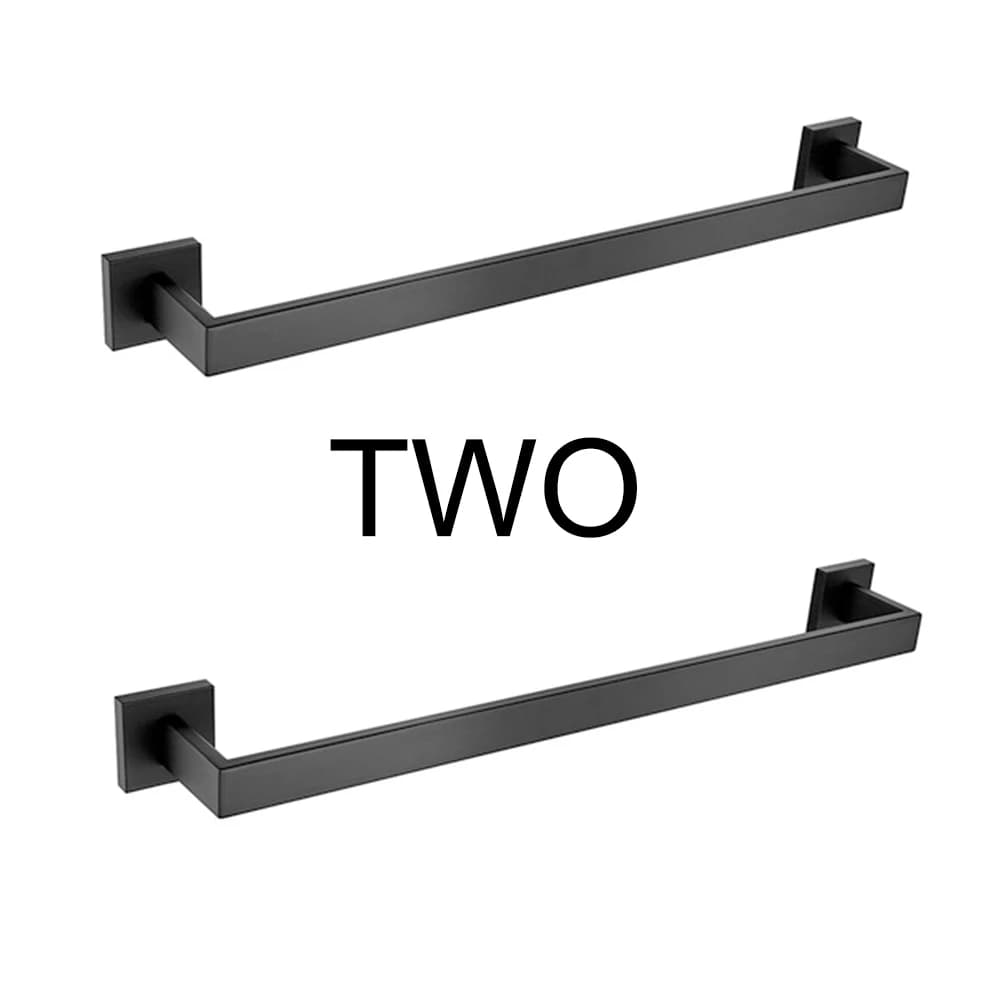 Bathroom Accessories Bathroom Hardware Set Black Robe Hook Towel Rail Bar Rack Bar Paper Holder Shelf