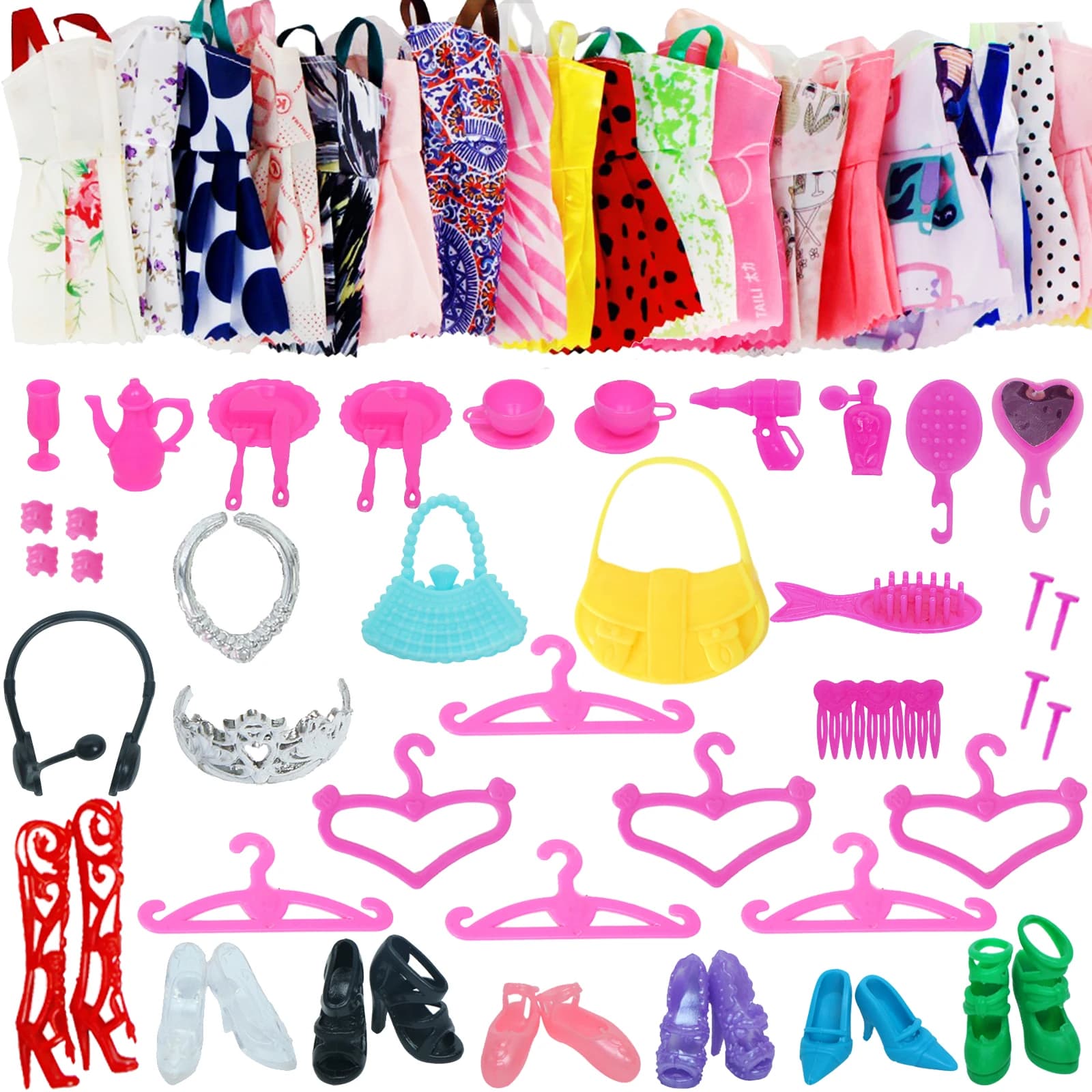 Doll Accessories Bundle 53 Piece Set
