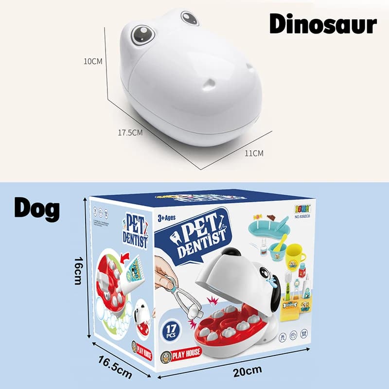 Pet Dentist Toy Pretend Play Doctor Educationa Toys for Children Simulation Medicine Tooth Extraction Teeth Model Gifts For Kids