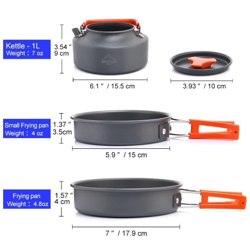 Camping Cookware and Tableware Set