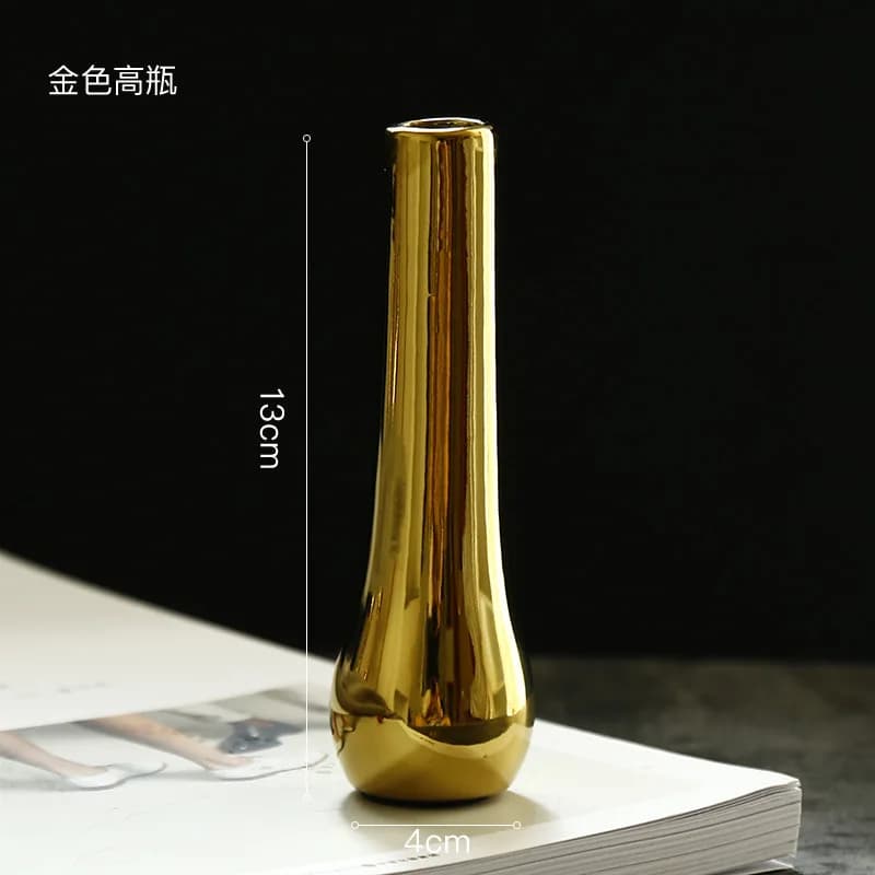 Ceramic Vase For Dried Flowers Gold