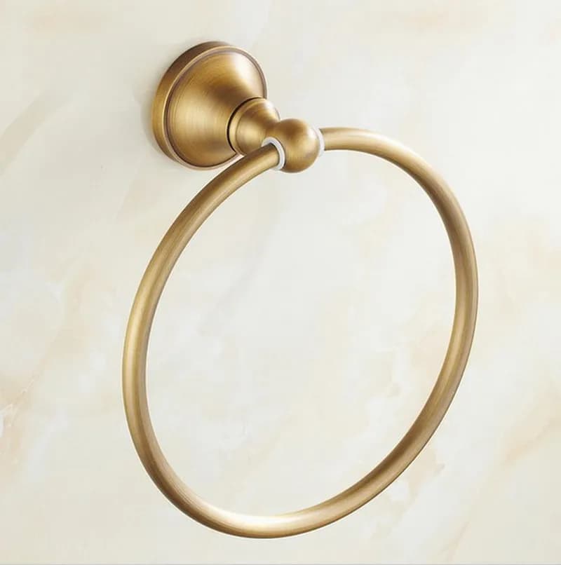 Bathroom Accessories Antique Brass Collection, Towel Ring, Paper Holder, Toilet Brush, Coat Hook, Bath Rack, Soap Dish Nzh05