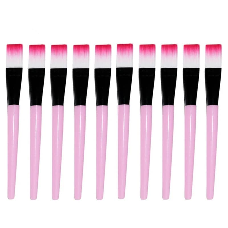 10pcs Face Skin Care Tools Mask Mud Mixing Brush White Acrylic Handle Fiber Hair Cosmetic Applicator DIY Beauty Tools