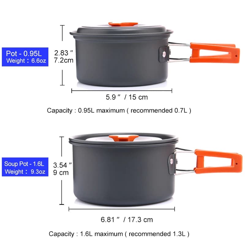 Camping Cookware and Tableware Set