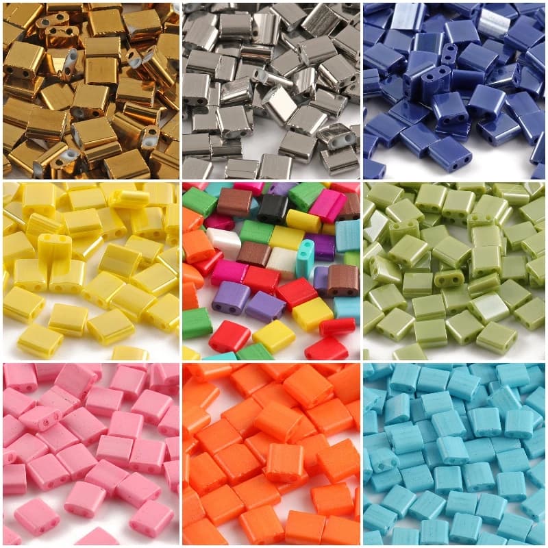 Multicolor Two-Hole Seedbeads for Jewelry