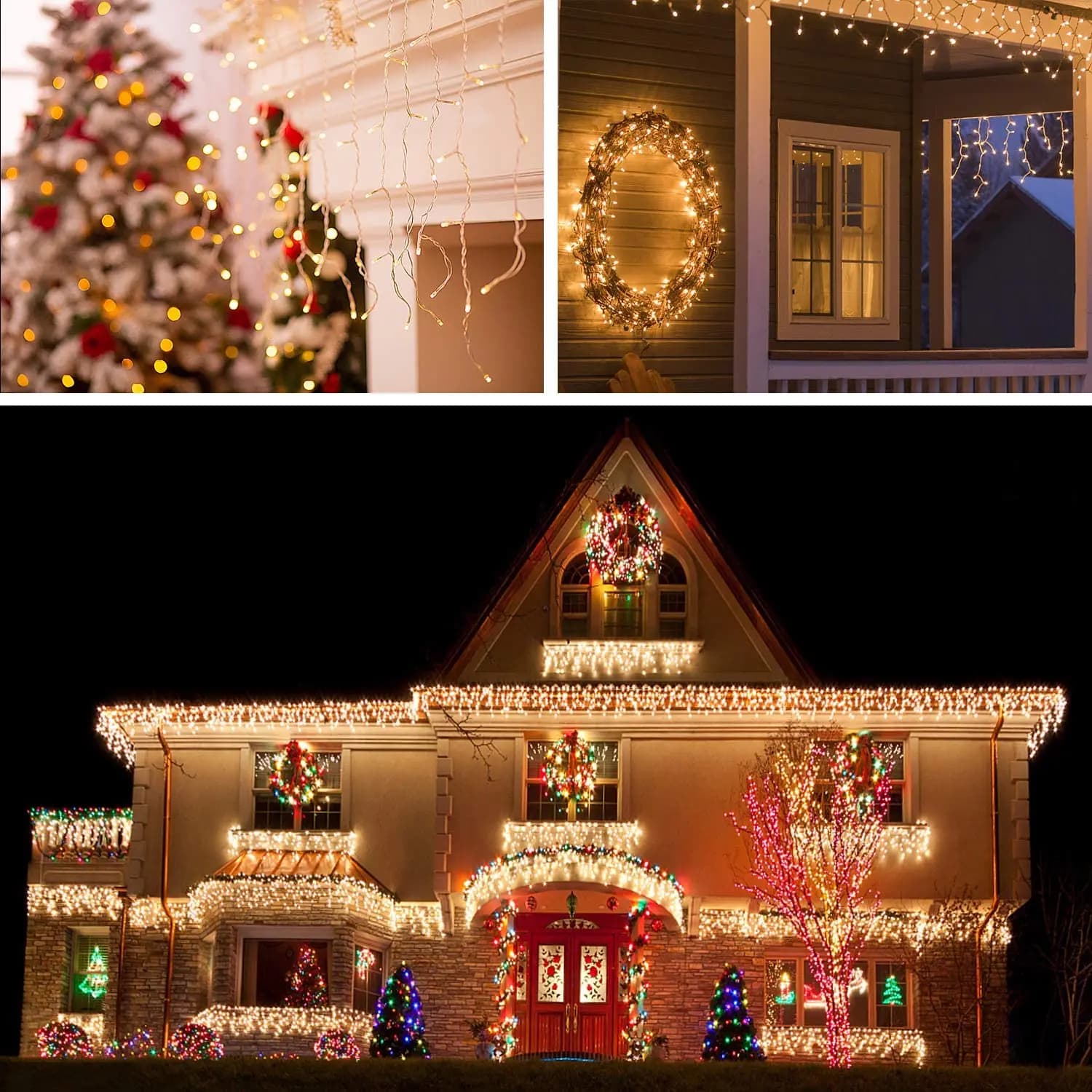 LED Icicle Curtain Lights