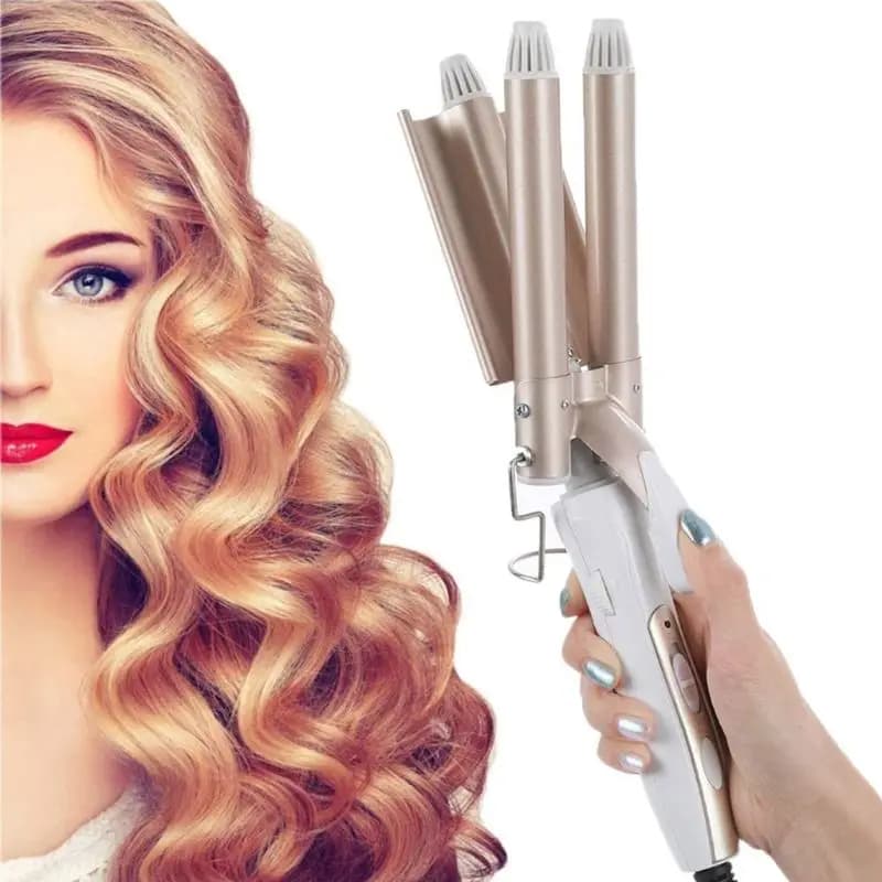 Triple Barrel Ceramic Curling Iron