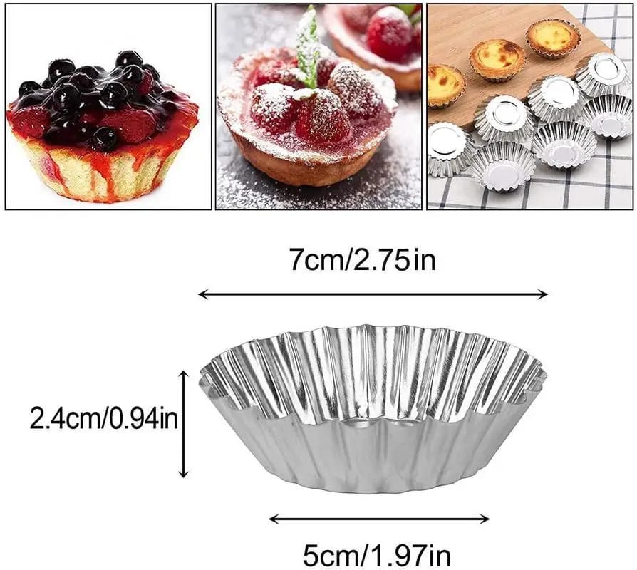 Aluminum Round Baking Molds Set of 20
