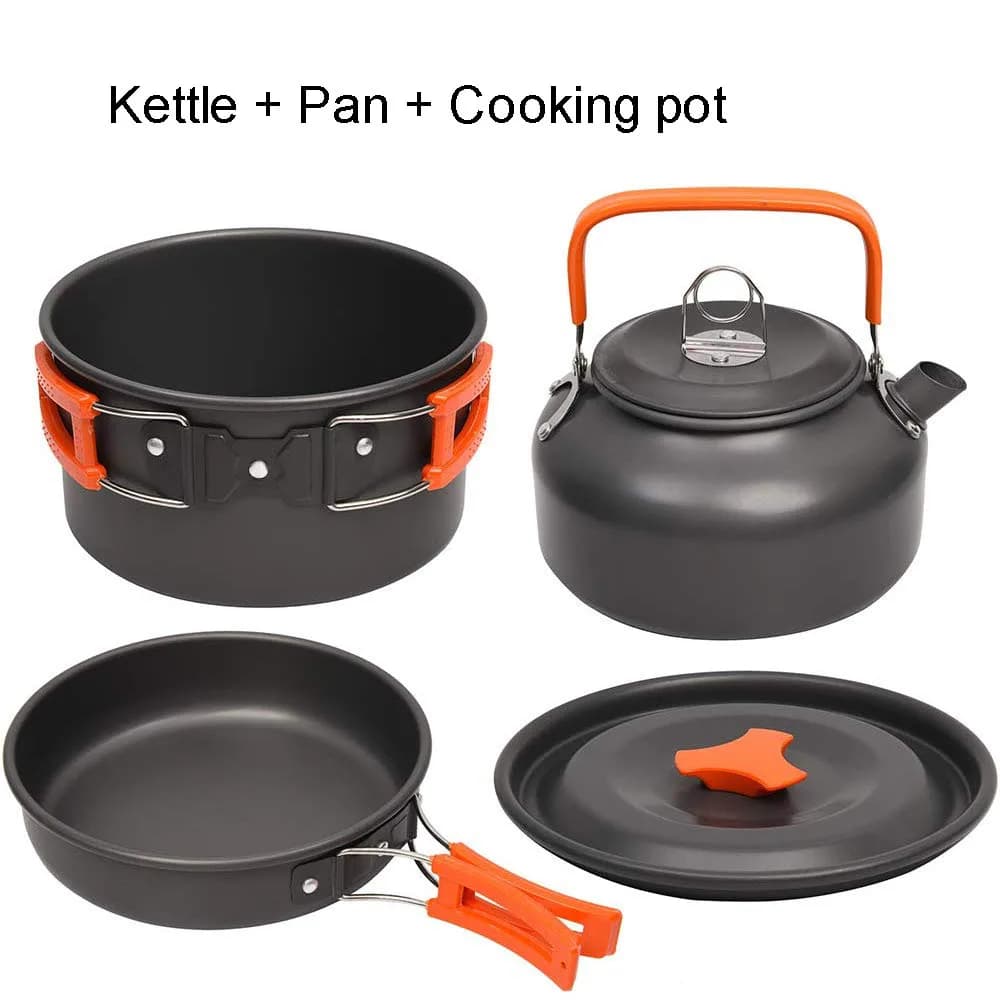 Camping Cookware Set With Kettle