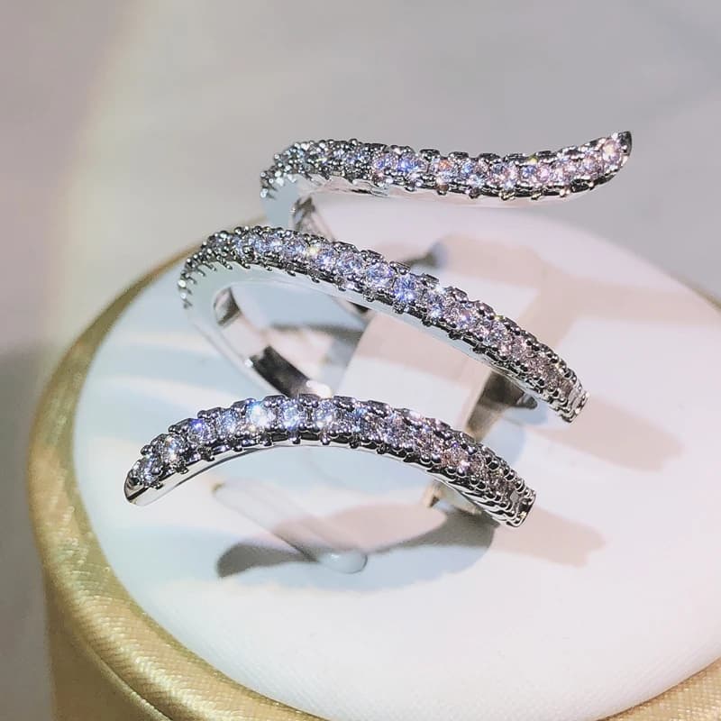 Layered Sterling Silver Statement Ring