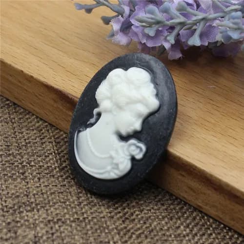 Flatback Resin Beauty Cameo Cabochons 29x39mm