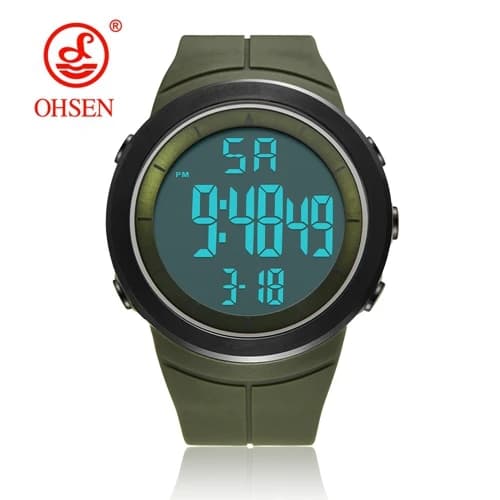 Digital Watches for Men Black Waterproof Tactical Wristwatch Big Dial Waterproof Electronic Led Military Clocks Alarm Stopwatch