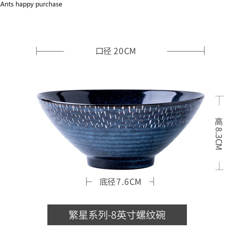 Large Blue Ceramic Bowl