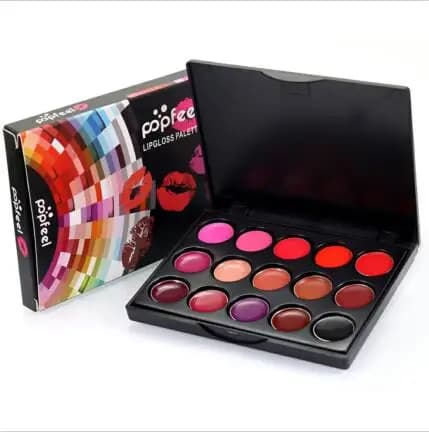 15-Color Mini Lip Gloss Palette