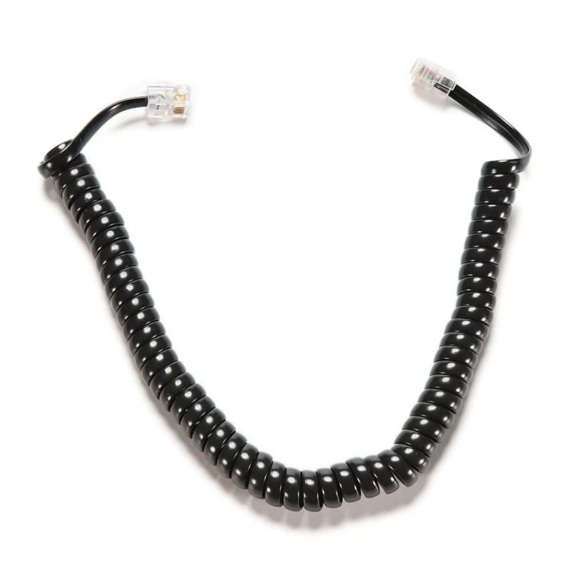 2 Meter Durable 6.5FT Telephone Handset Phone Extension Cord Curly Coil Line Cable Wire Telephone Coiled Cord