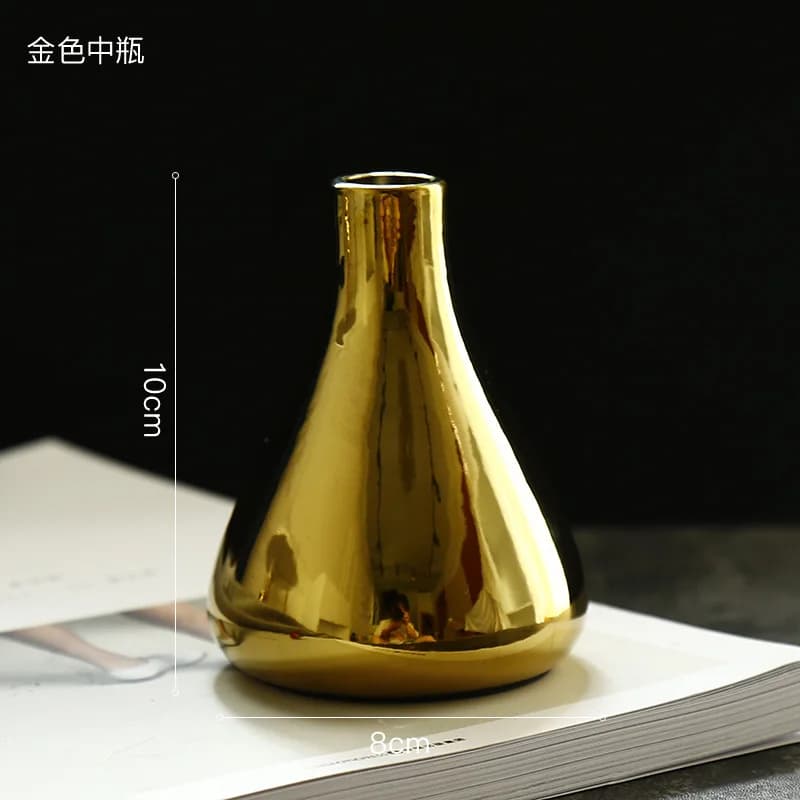 Ceramic Vase For Dried Flowers Gold