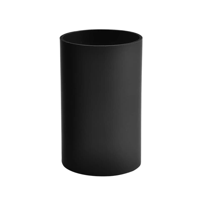 Black Plastic Utensil Holder Cylinder