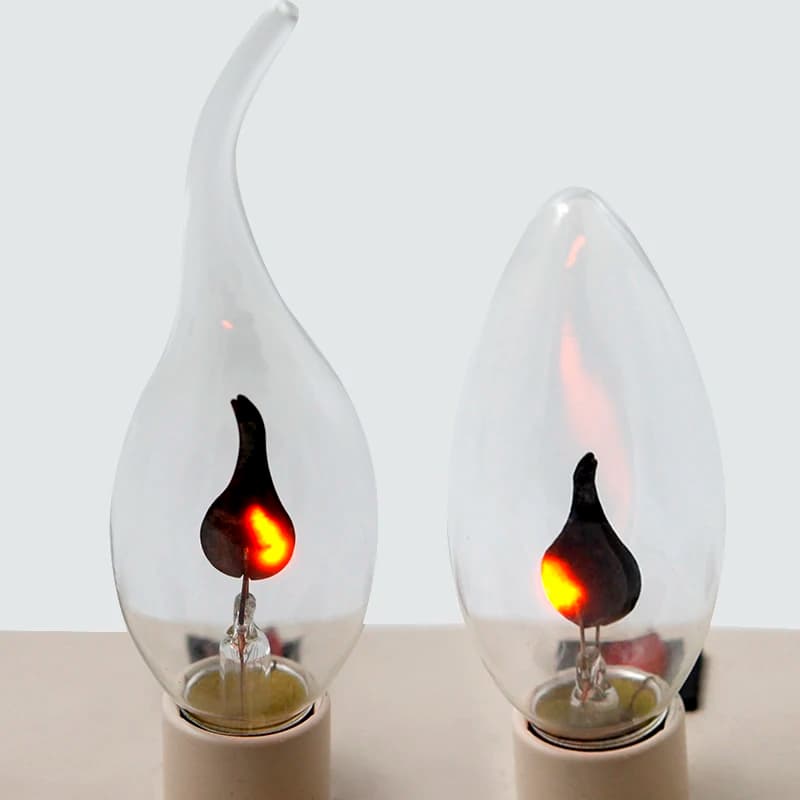 LED Candle Light Bulb E14 E27 LED Flame Effect Bulb AC220V Edison Emulation Fire Lighting Vintage Home Decor Ampoule Candle Bulb