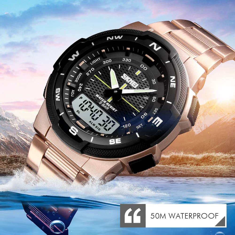 Men's Luxury Waterproof Stainless Steel Quartz Watch