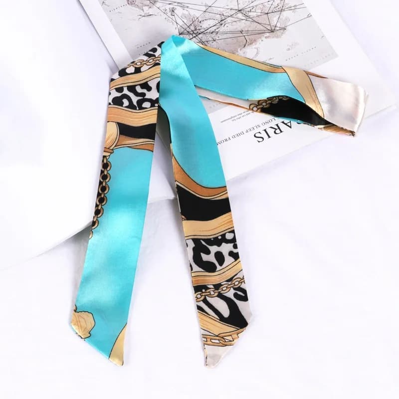 Printed Floral Skinny Scarf